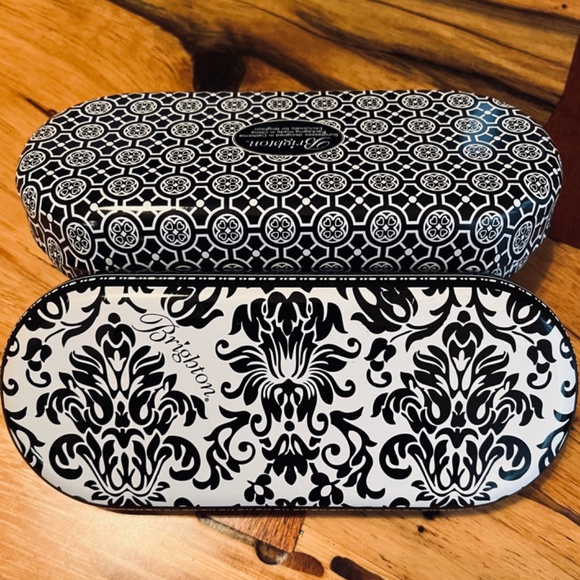 BRIGHTON "Meridian" Women's handmade Black Sunglasses with Original Metal Case - Picture 6 of 11